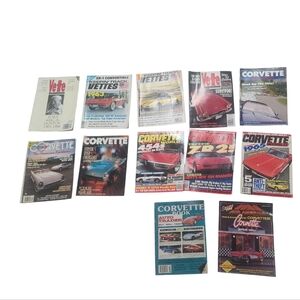 Variety Of Vintage Corvette Magazine Collection, Huge Lot
